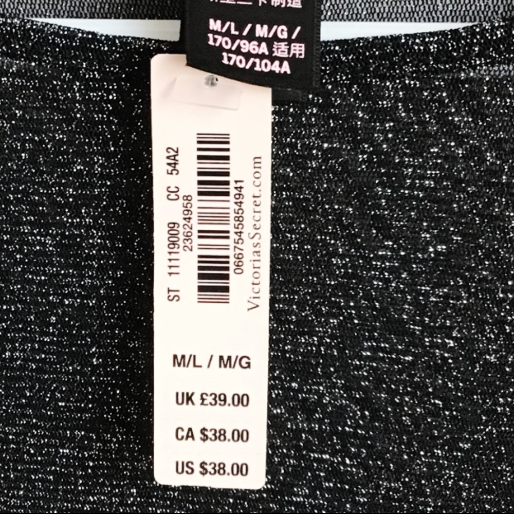 NWT Victoria's Secret Sheer Mesh Dark Shimmer Top - Picture 4 of 4